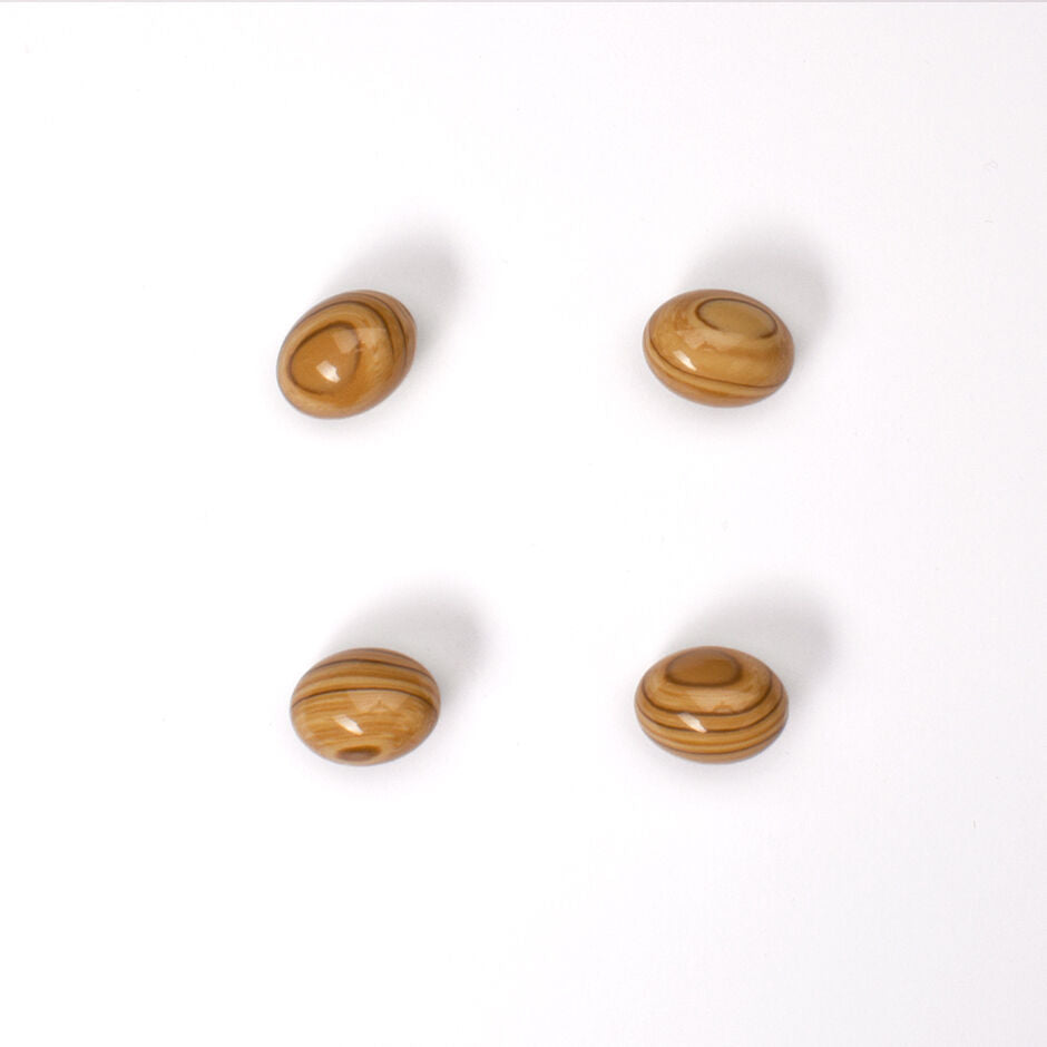 Mid Brown Oval Cardigan Button