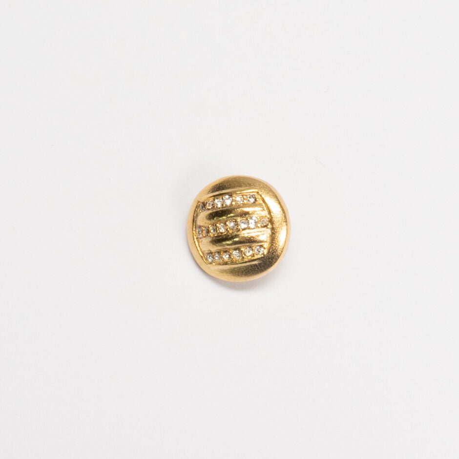 Gold Diamanté Round Button | Shop Luxury Buttons