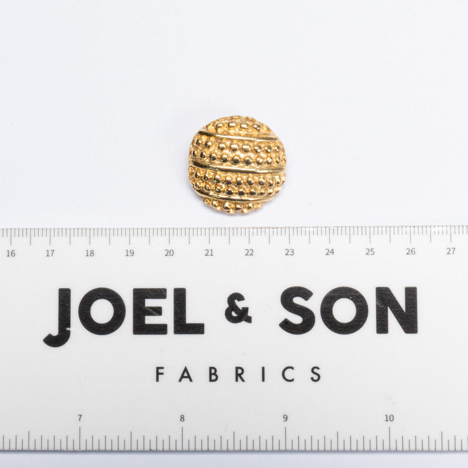 Medium Gold Bobbled Metal Button