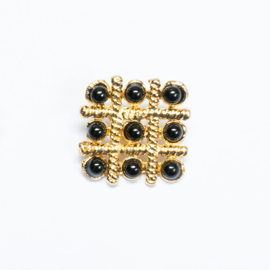 Grid Button Kit Black/Gold Grid Button | Shop Fun Buttons