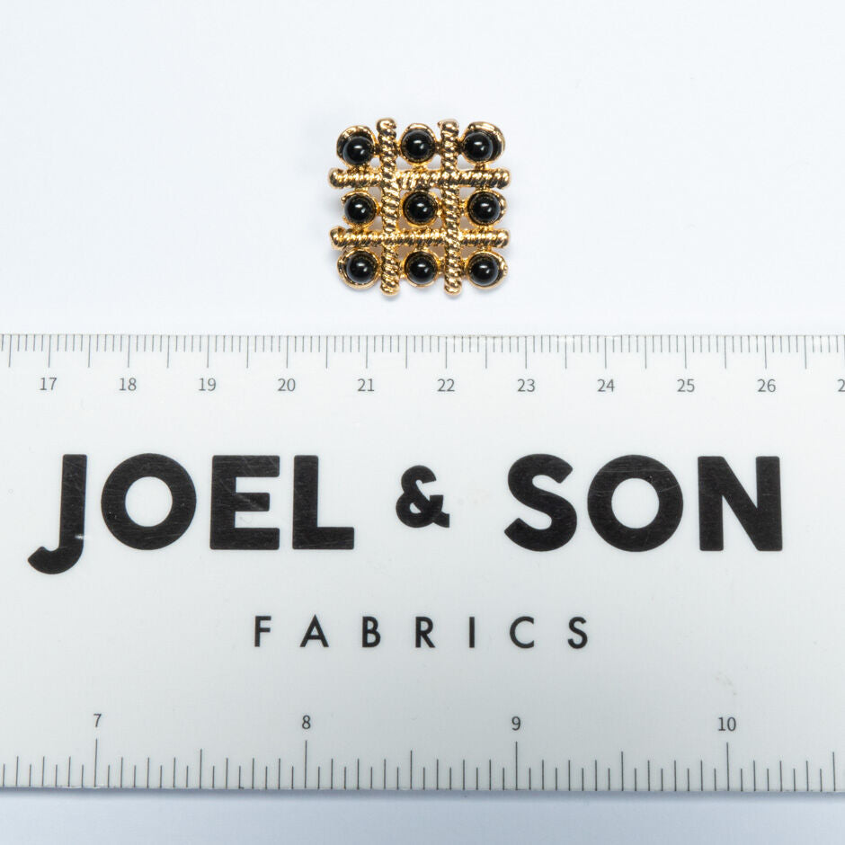 Grid Button Kit Black/Gold Grid Button | Shop Fun Buttons