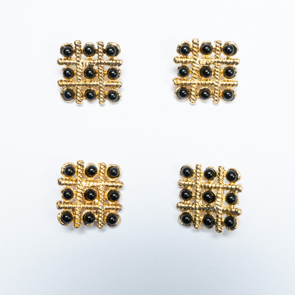 Grid Button Kit Black/Gold Grid Button | Shop Fun Buttons