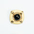 Black Centered Yellow & Gold Button