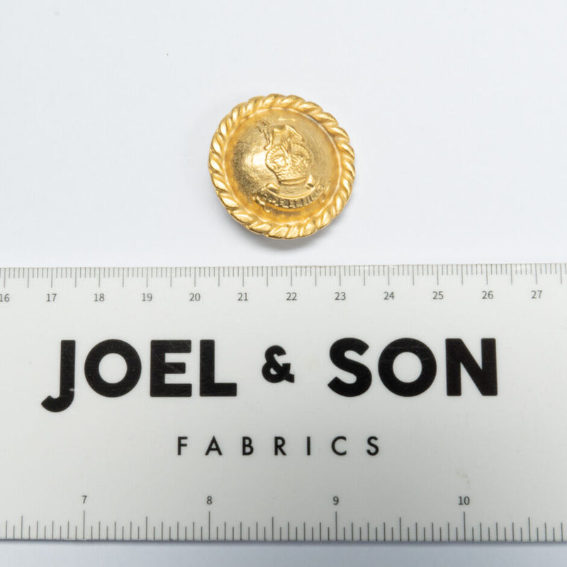 Rope & Crest Round Gold Button | Shop Button Accessories