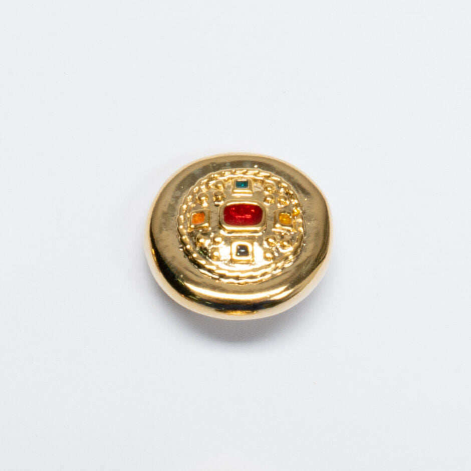 Large Round Multi Diamanté Button