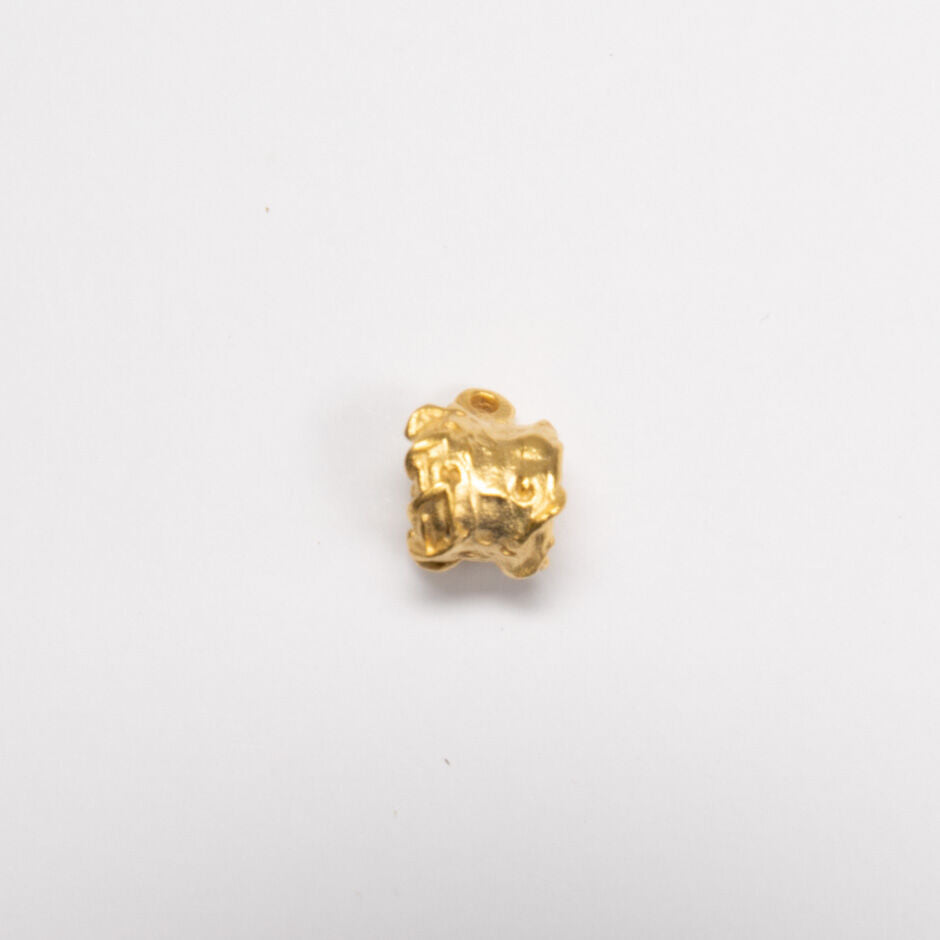 Gold Tone Tube Button