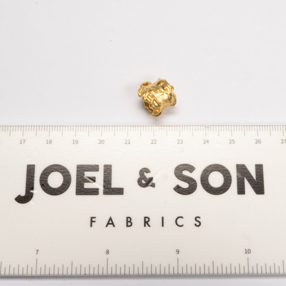 Gold Tone Tube Button