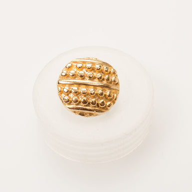 Gold Metal 'Bobbled/Stripe' Button