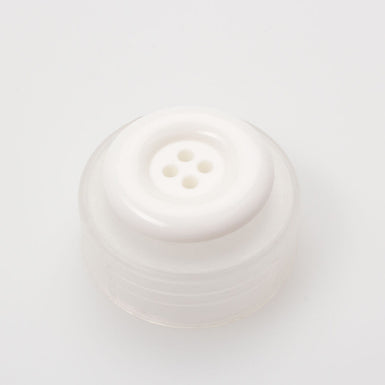 Ivory Round Plastic Button