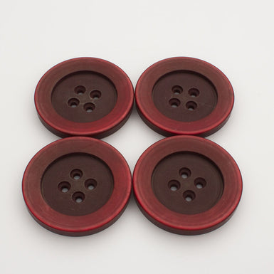 Dark Red Round Button - Large
