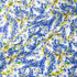 Rich Blue Floral Printed White Cotton Piqué (A 3m Piece)