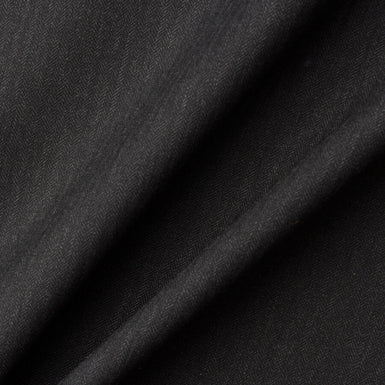 Dark Grey 'Super 190's' Herringbone Wool Suiting