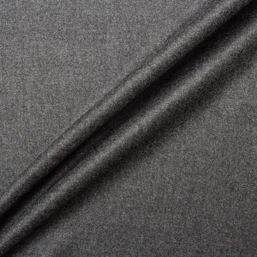 Grey Wool & Cashmere Flannel