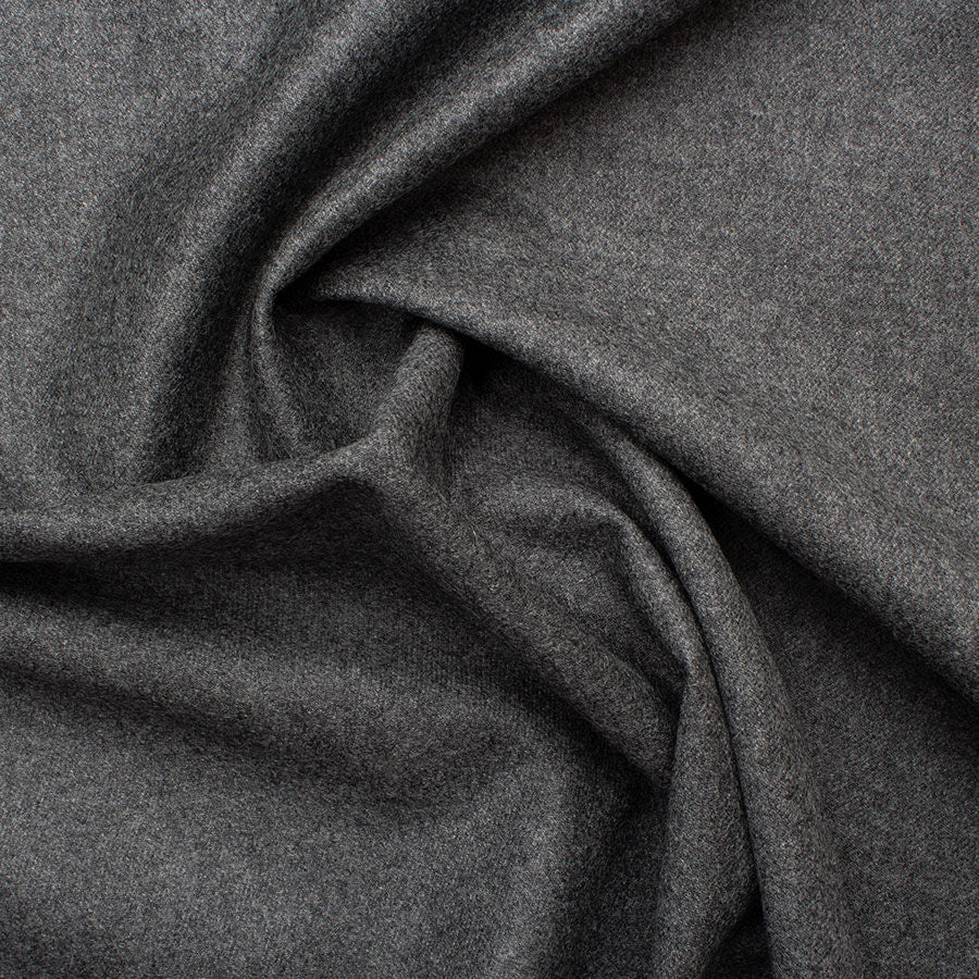 Grey Wool & Cashmere Flannel