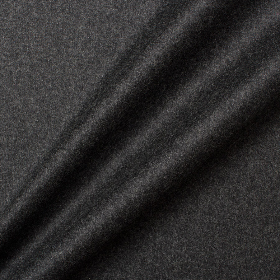 Dark Grey Wool & Cashmere Flannel