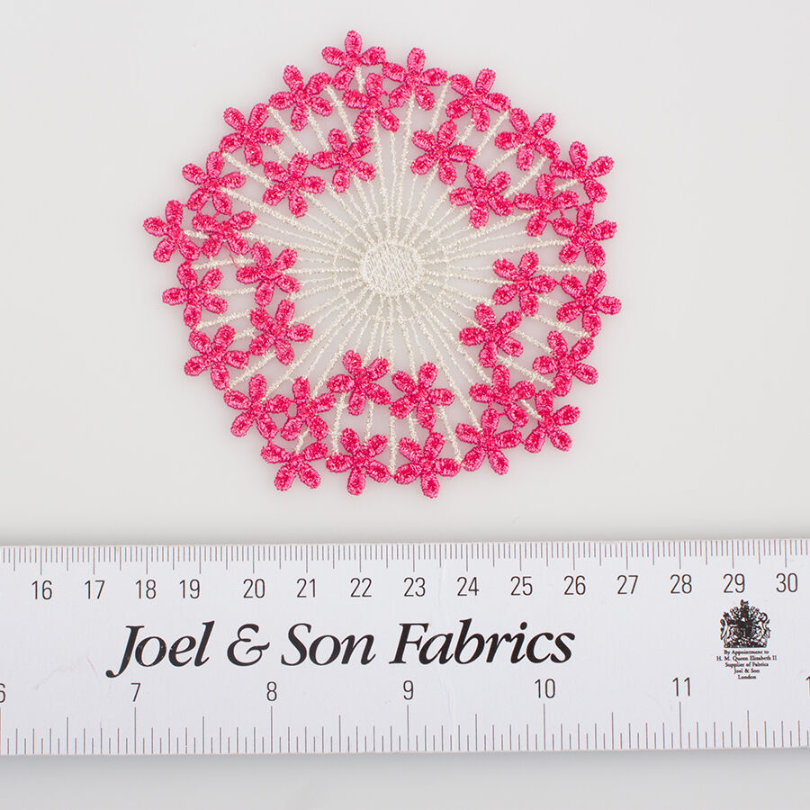 Pink/Silver Flower Motif