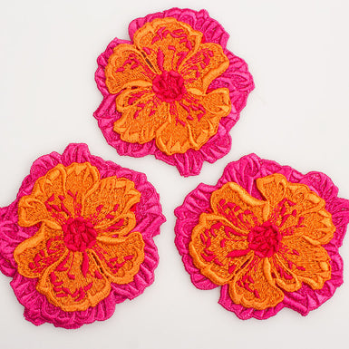 Pink/Orange Flower Motif