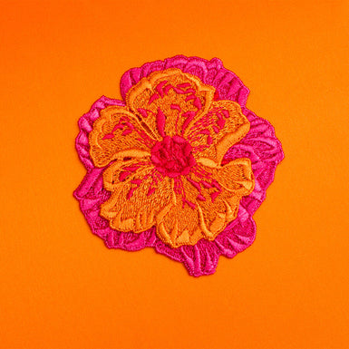 Pink/Orange Flower Motif