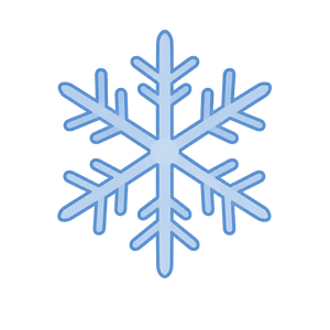 Cool weather snowflake icon