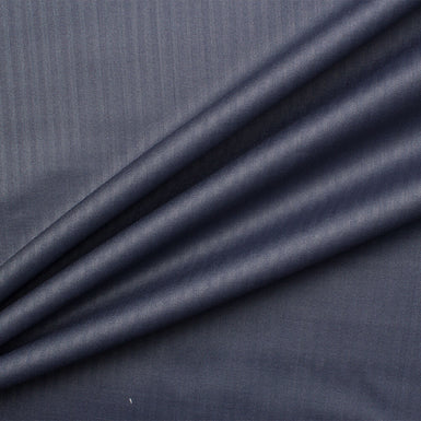 Blue Herringbone Superfine Wool Suiting (A 2.50m Piece)