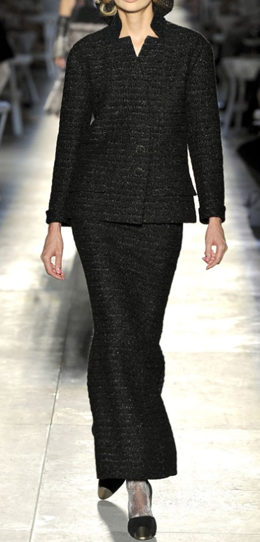 Black Lurex Wool Bouclé