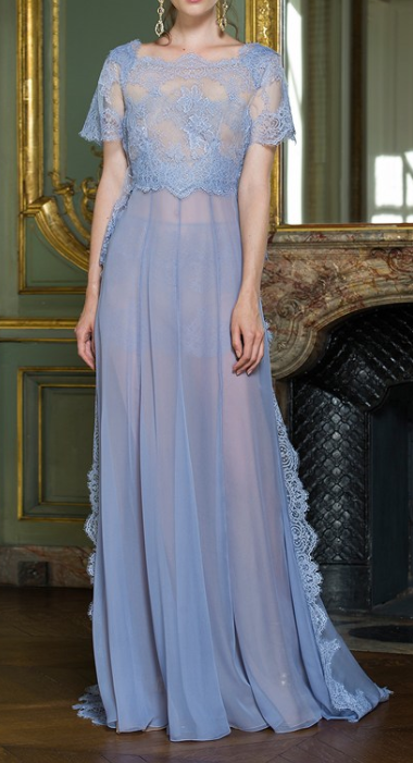 Periwinkle Blue Silk Chiffon
