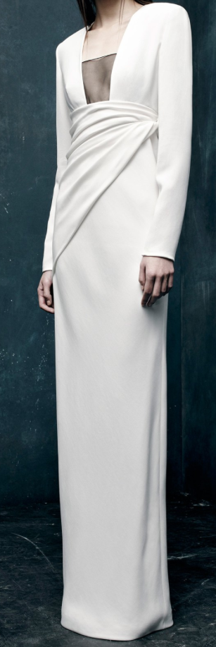 White Microfibre Double Twist Crêpe