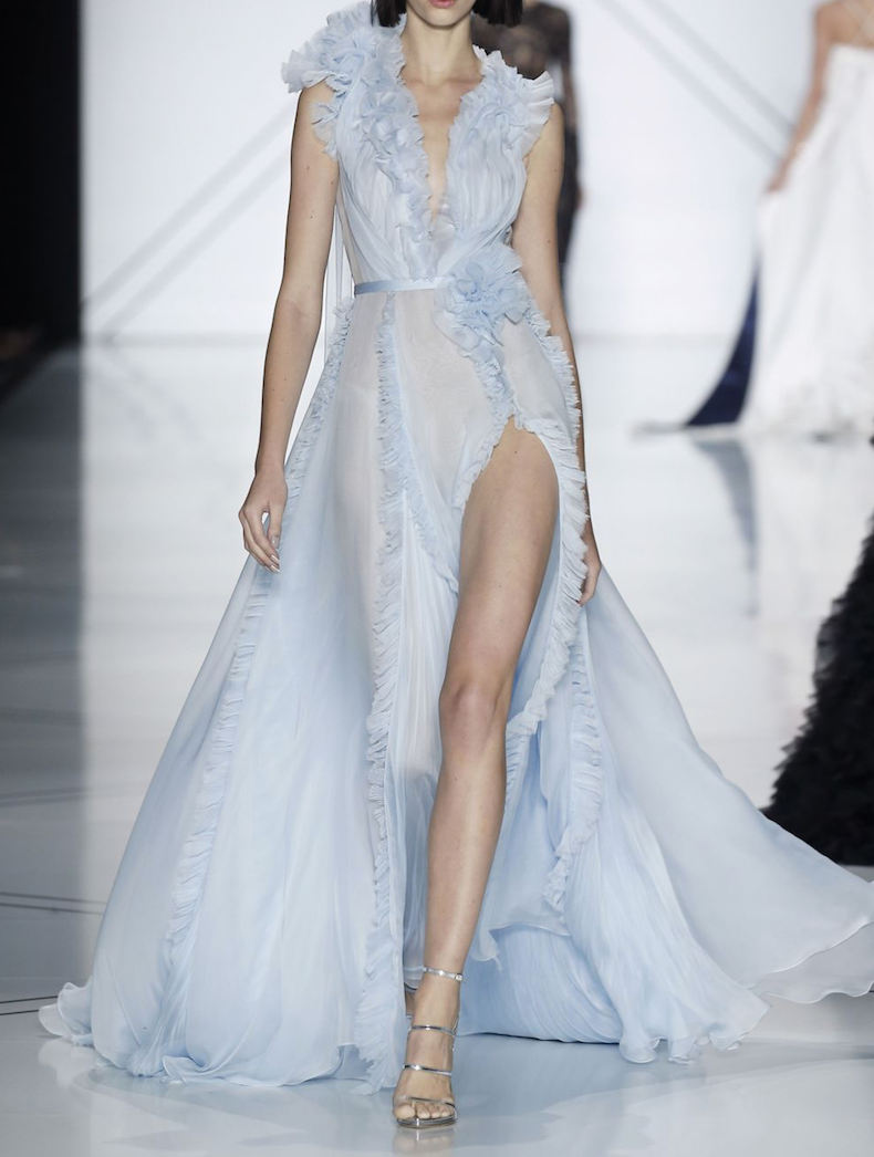 Baby Blue Silk Chiffon