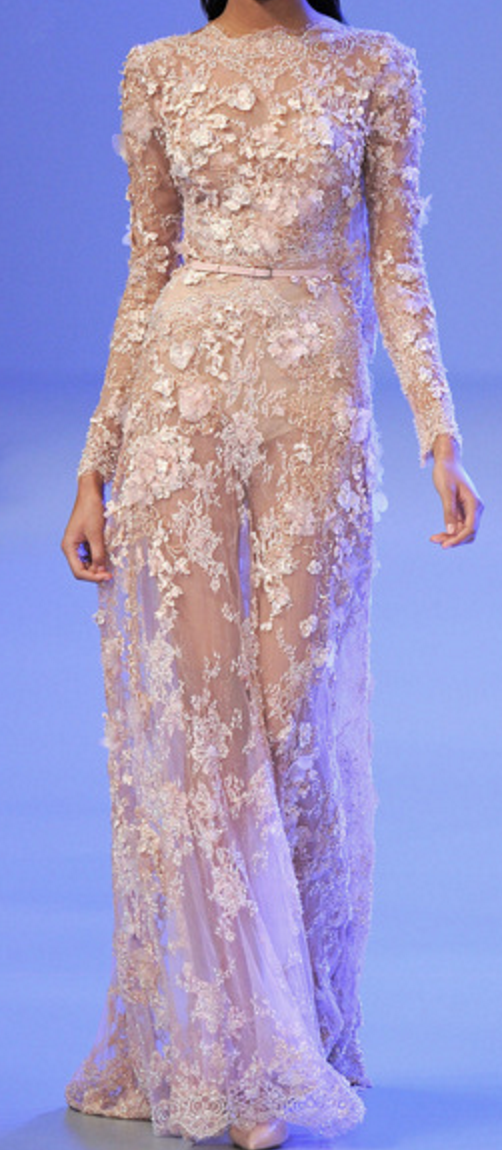 Dusty Pink Embroidered Tulle