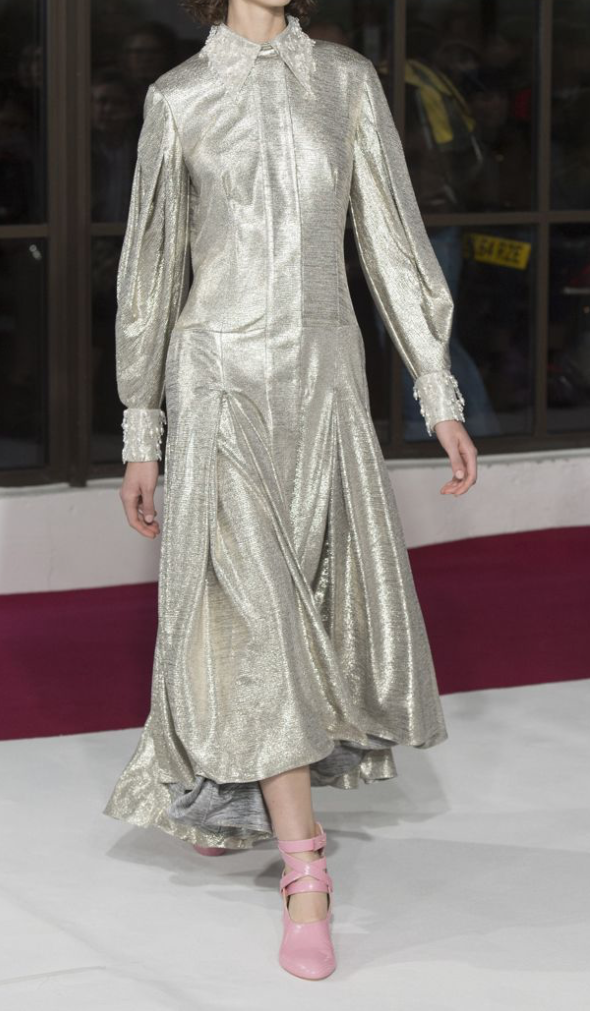 Silver Metallic Lamé Brocade