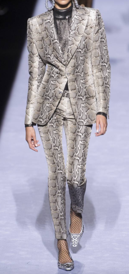 Animal Print Silver Metallic Brocade