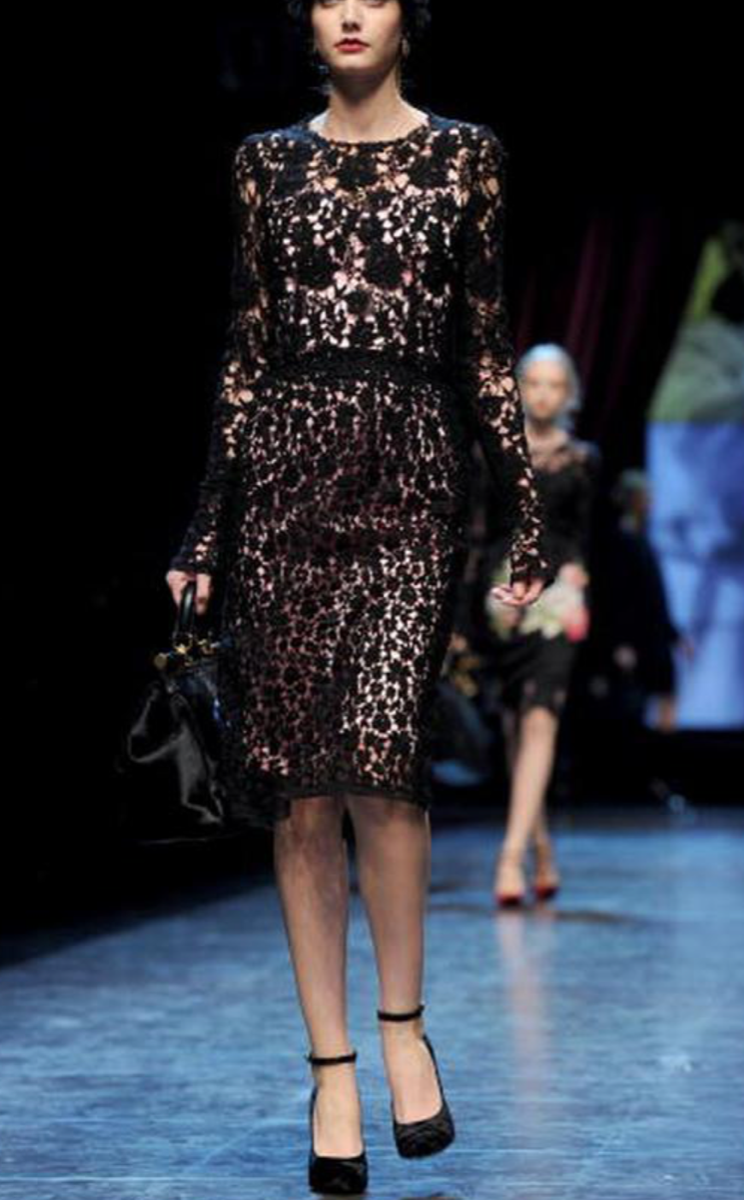 Black Heavy Corded Lace