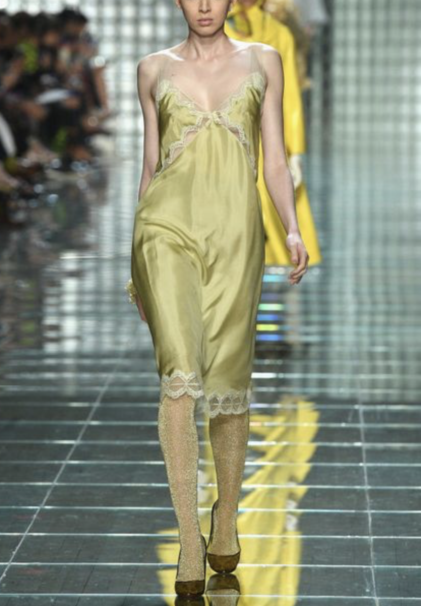 Lime Green Silk Satin