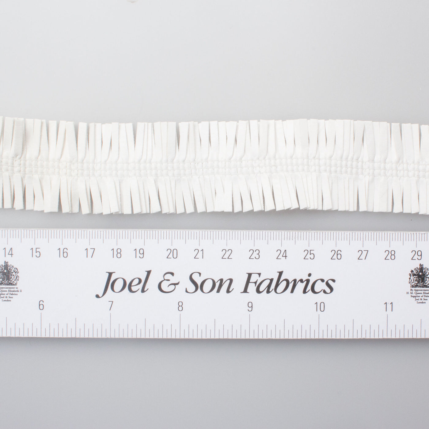 White Leather Look Trim