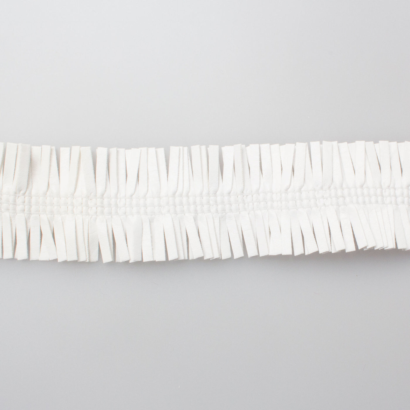 White Leather Look Trim