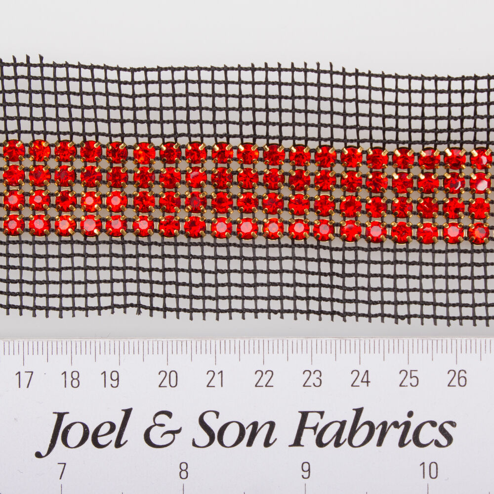 Red 4 Row Stone Trim