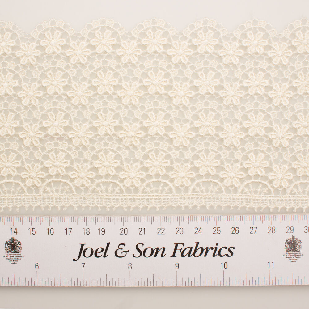 Ivory Floral Guipure Trim