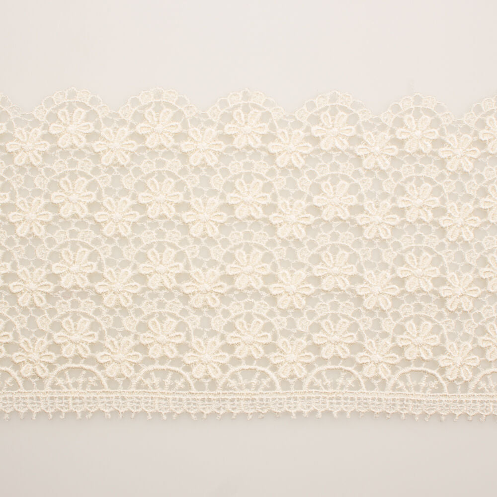 Ivory Floral Guipure Trim