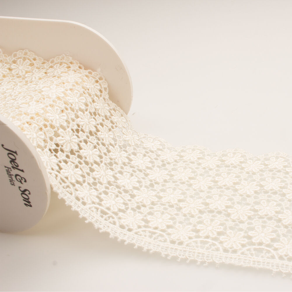 Ivory Floral Guipure Trim