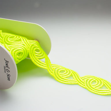 Neon Green Embroidered Trim