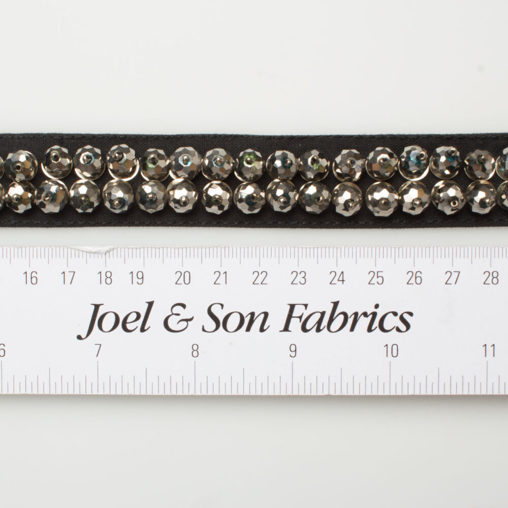 Pewter Bead Black Trim