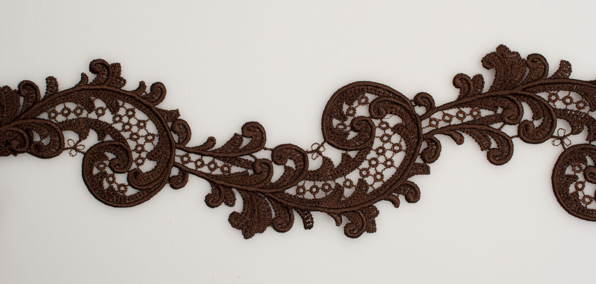Chocolate Brown Guipure Trim