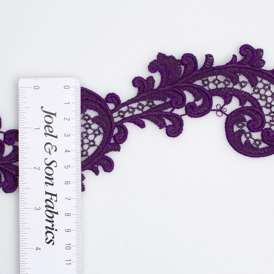Deep Purple Guipure Trim
