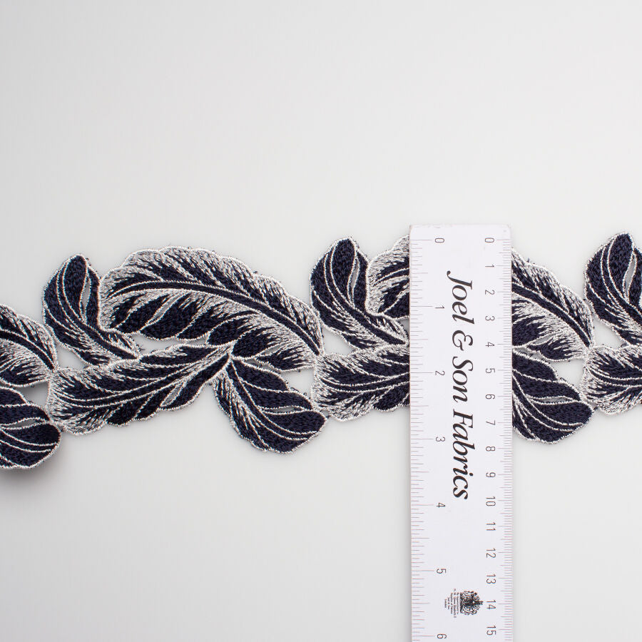 Midnight Blue Guipure Trim