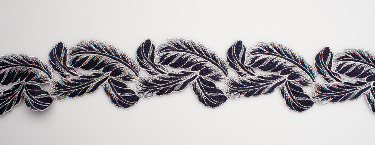 Midnight Blue Guipure Trim