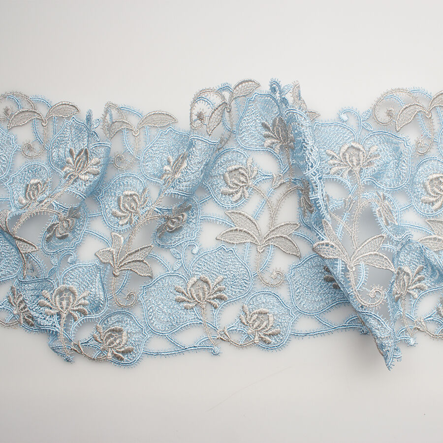 Baby Blue & Silver Trim | Weave Cloth