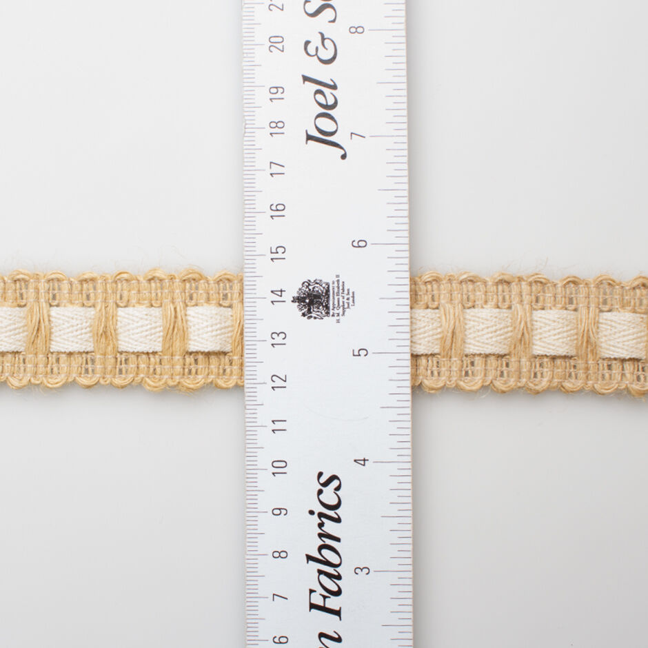 Hessian & Ribbon Woven Trim (A 2.80m Piece)