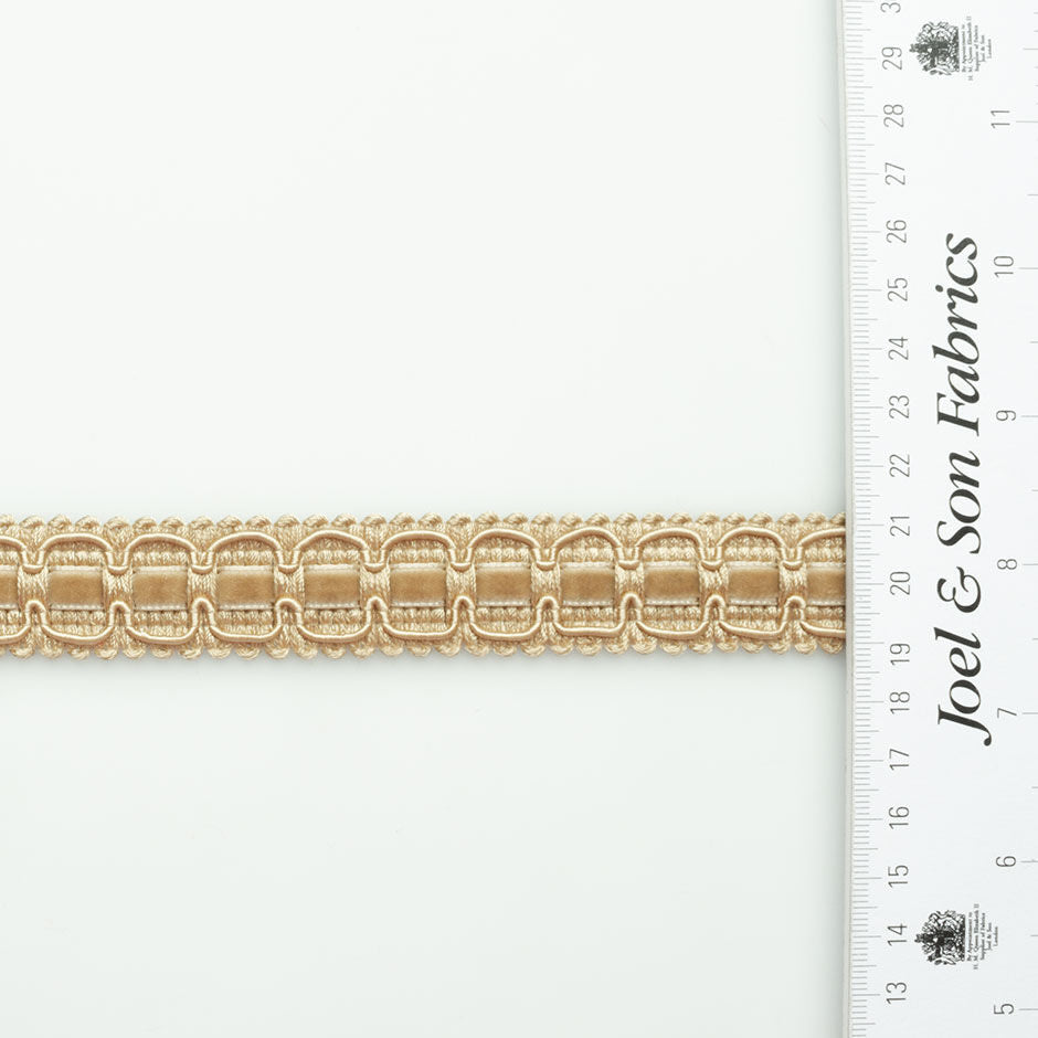 Beige Velvet Corded Trim