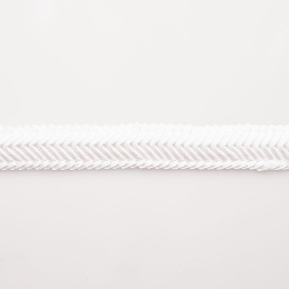 White Chevron Pleated Trim