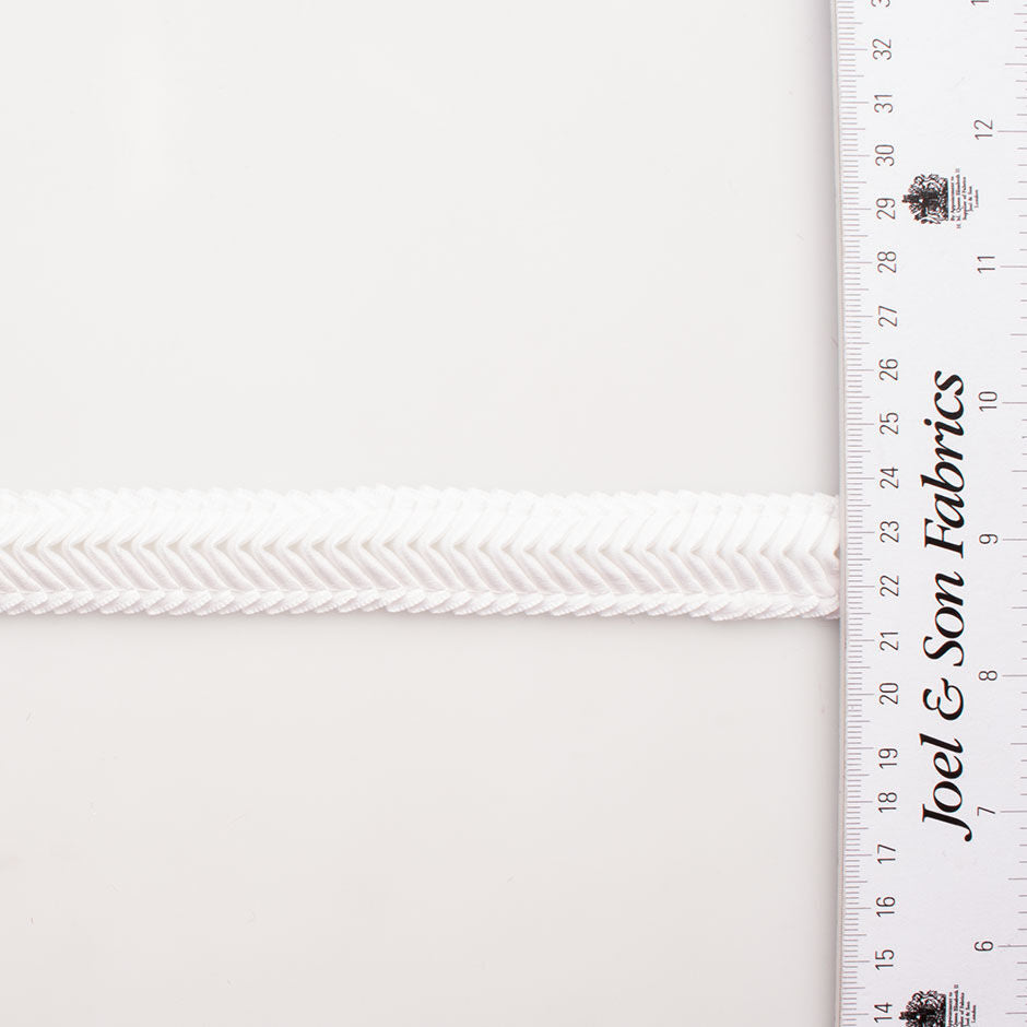White Chevron Pleated Trim
